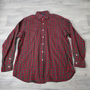 Polo Ralph Lauren Plaid Flannel Shirt Long Sleeve Red/Green‎ Men Sz XLarge